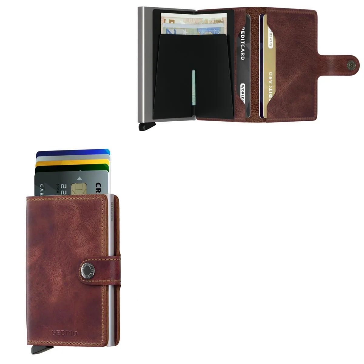 Secrid Miniwallet Vintage Leather - Brown