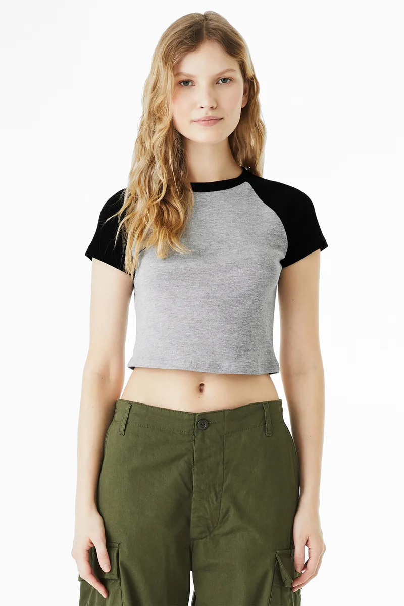 BELLA+CANVAS® Women's Micro Rib Raglan Baby Tee