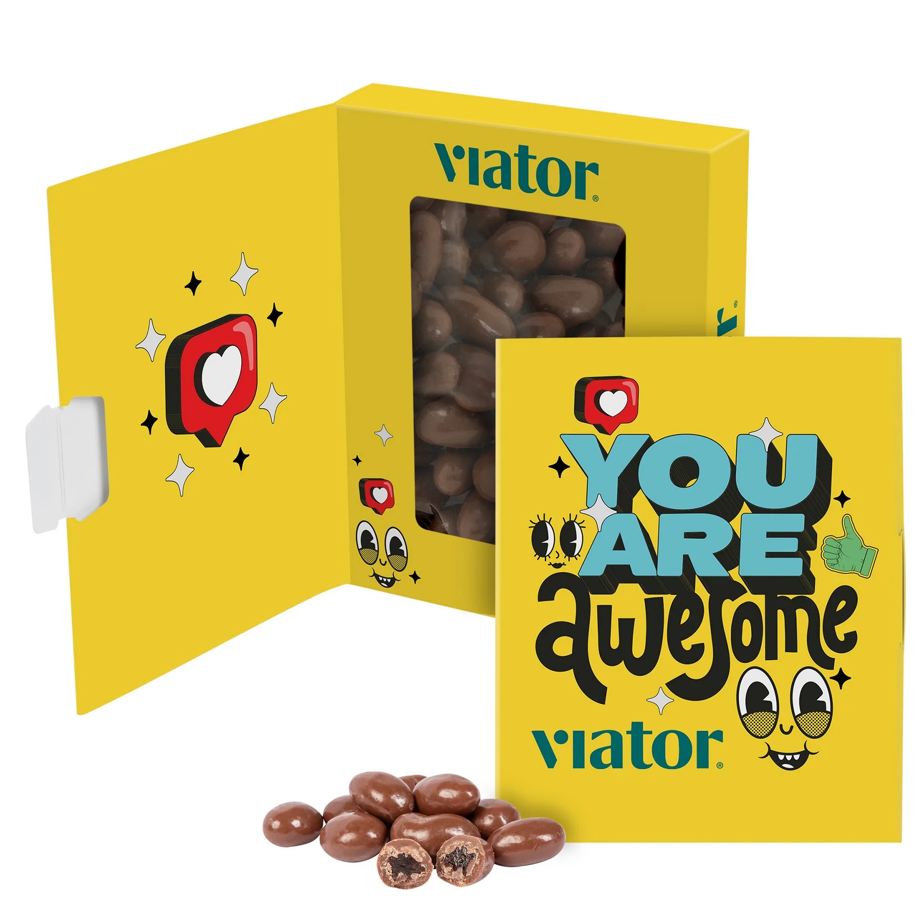 Book Window Box- Milk Chocolate Covered Raisins