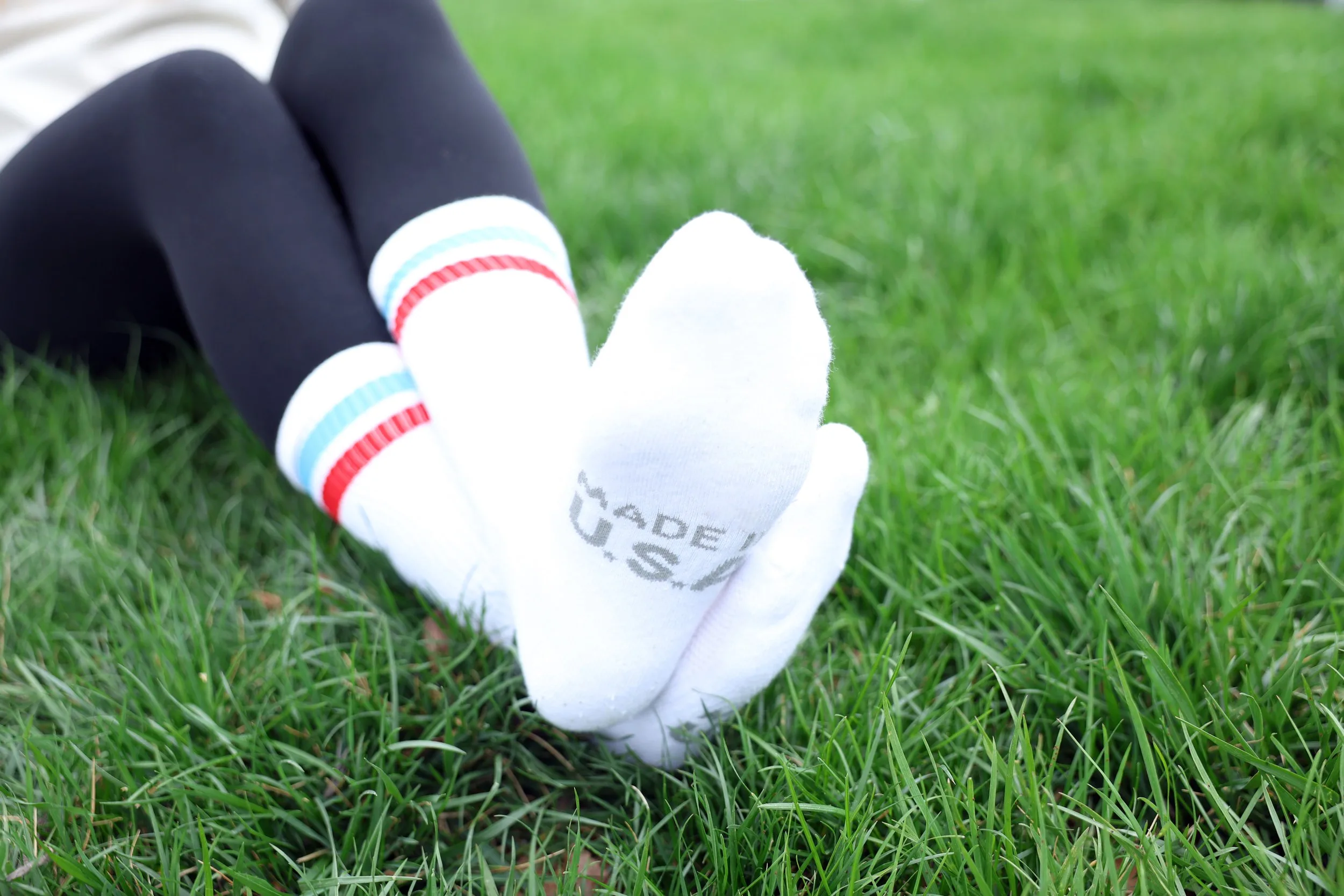 USA Made Ribbed Crew Athletic Sock view 4