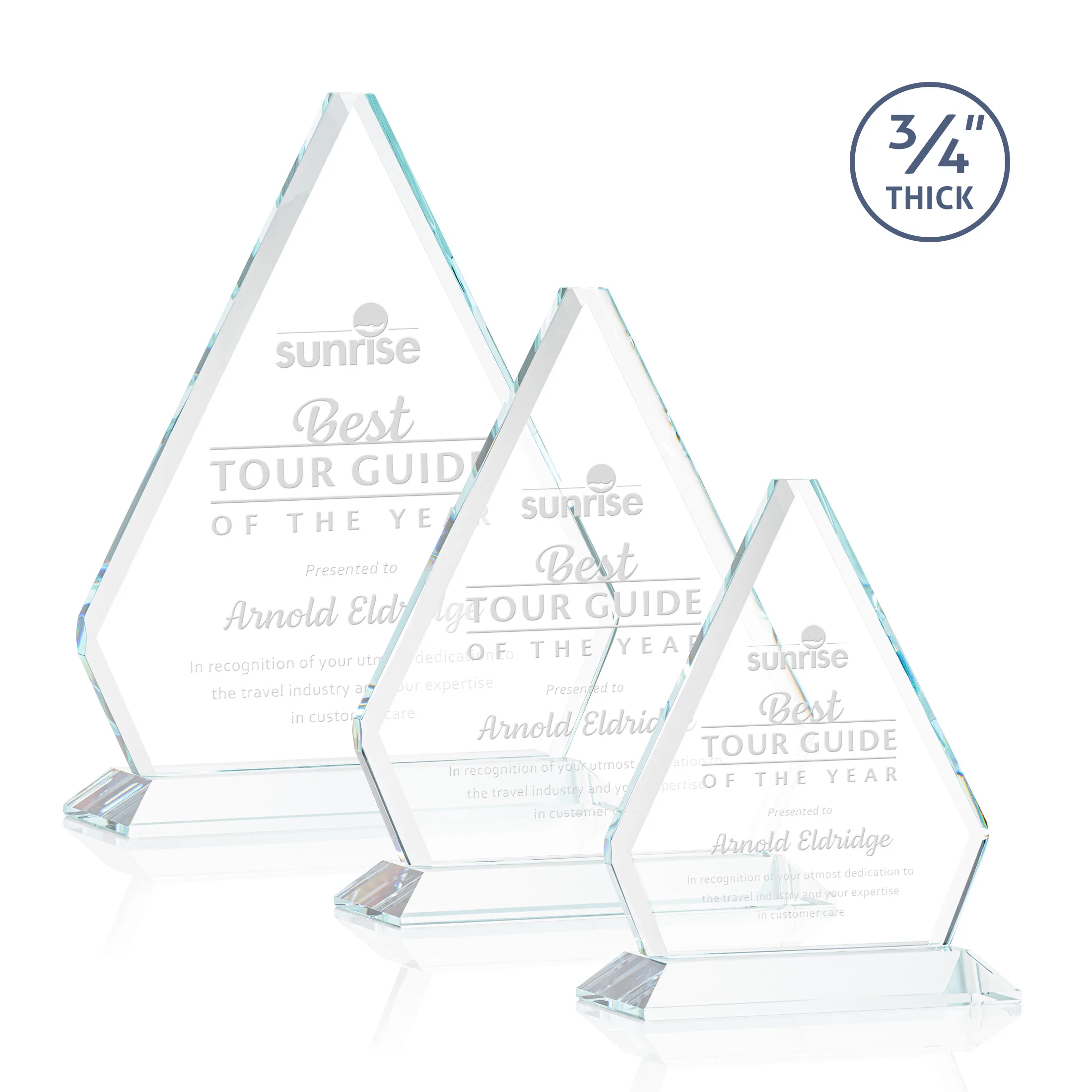 Deep Etch, Standard base, Clear