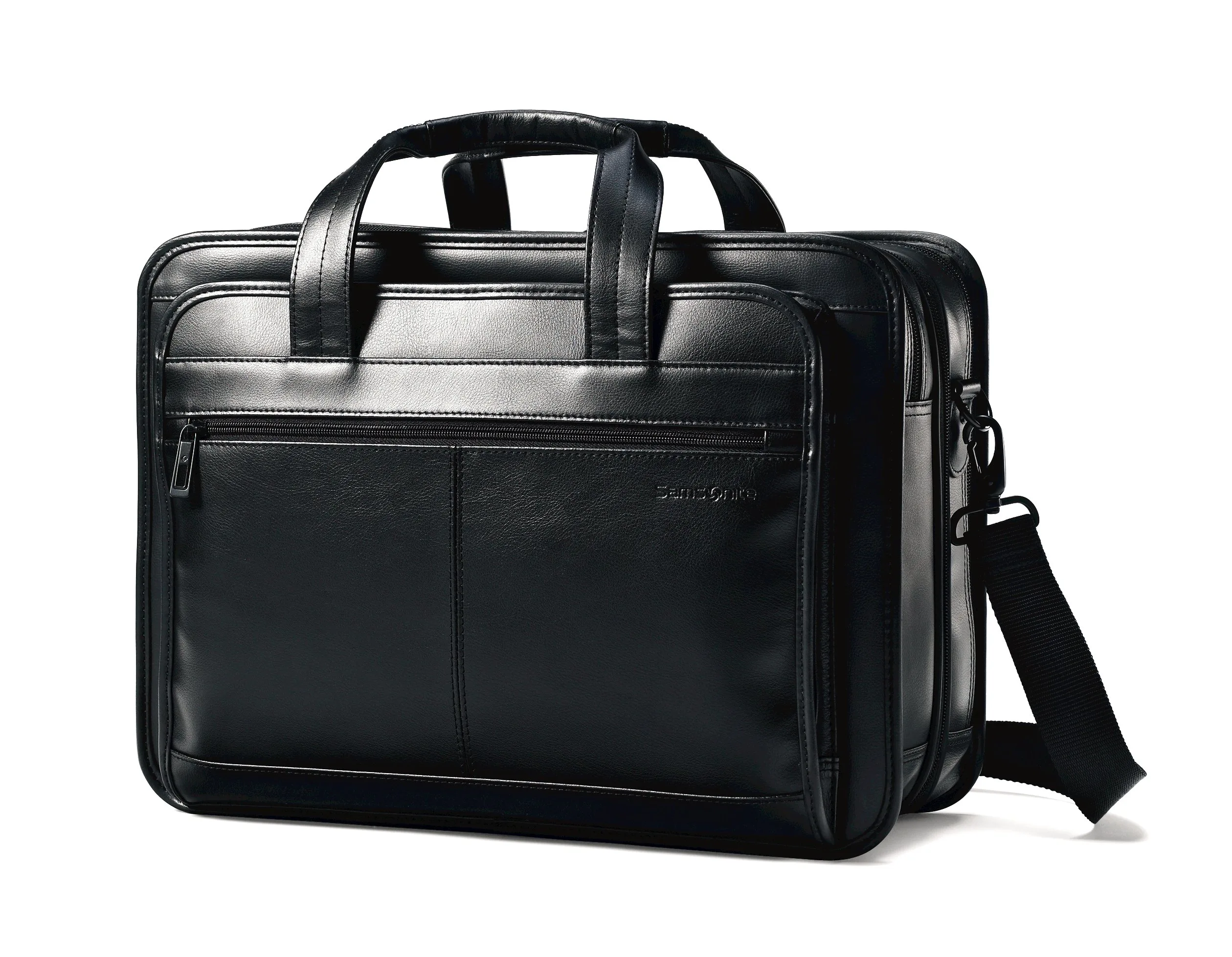Samsonite® Leather Expandable Business Case - Black