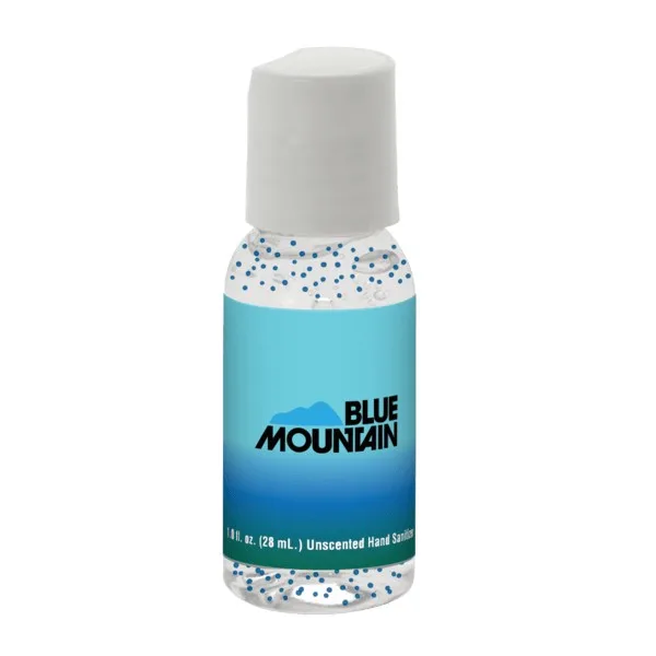 1 oz Single Color Moisture Bead Sanitizer in Clear Round Bottle view 5