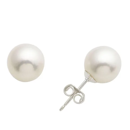 Jilco Inc Pearl Earrings - 9mm Sterling Silver