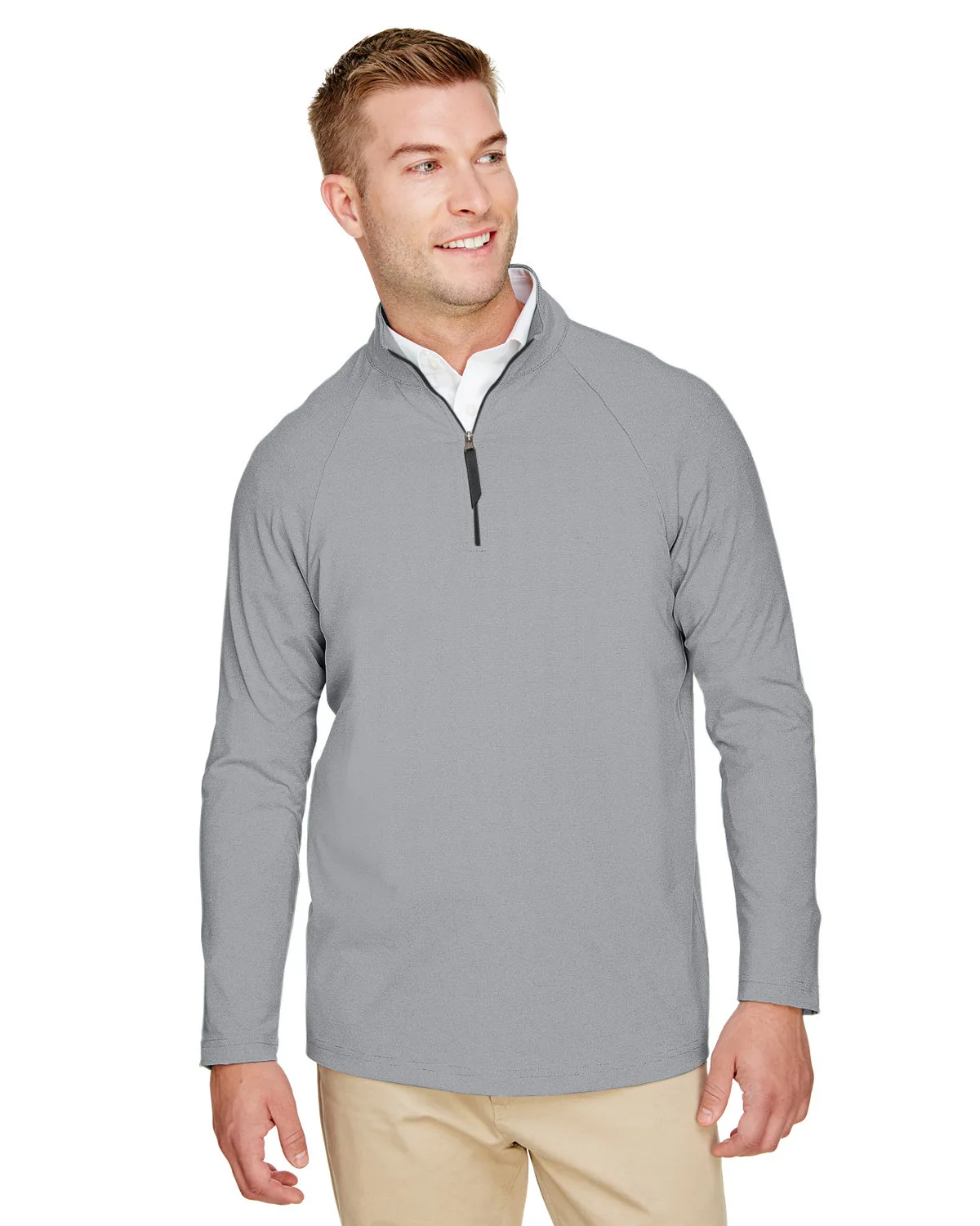 Devon and Jones® Men's CrownLux Performance® Quarter-Zip Pullover Sweater