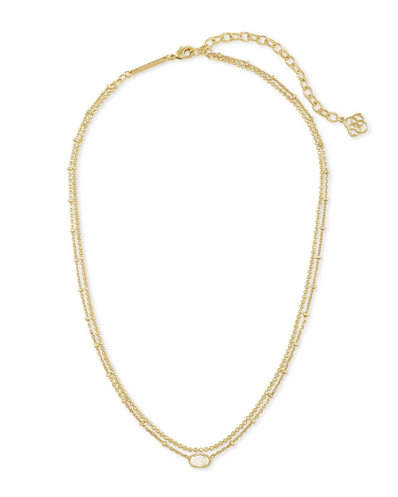 Kendra Scott Emilie Gold Multi Strand Necklace in Iridescent Drury