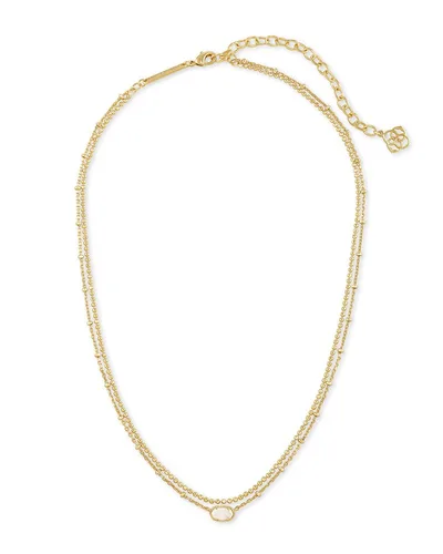 Kendra Scott Emilie Gold Multi Strand Necklace in Iridescent Drury