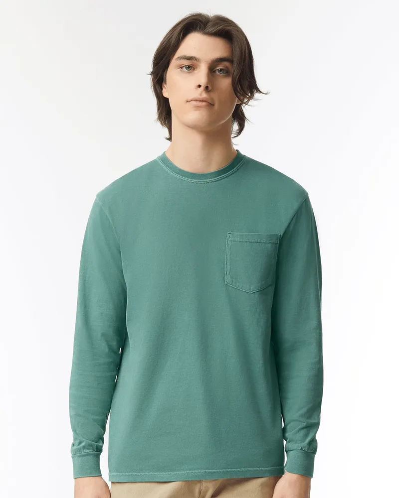 Comfort Colors® Unisex Garment-Dyed Heavyweight Long Sleeve Pocket T-Shirt view 2