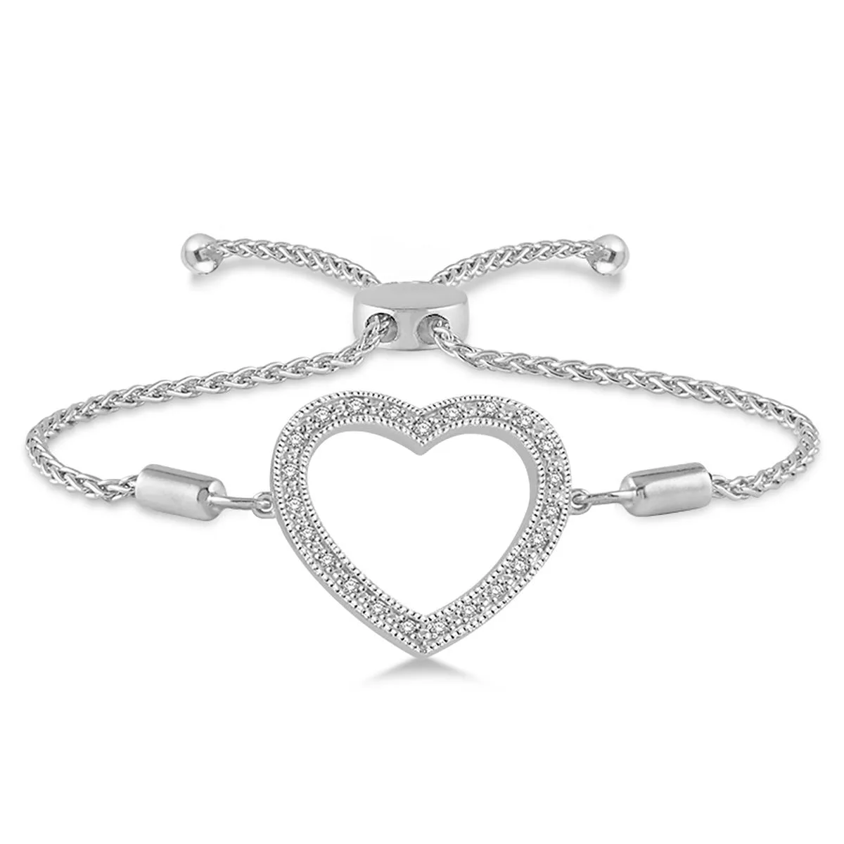 Jilco Inc Diamond Heart Bracelet