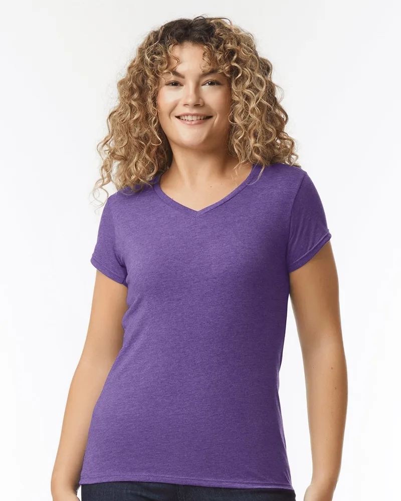 Gildan® Women's Softstyle® V-Neck T-Shirt view 2