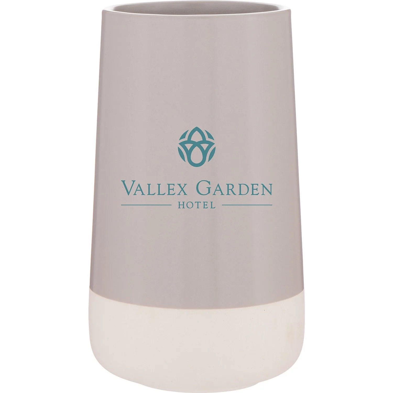 55 oz Calyx Ceramic Vase (Light Gray)