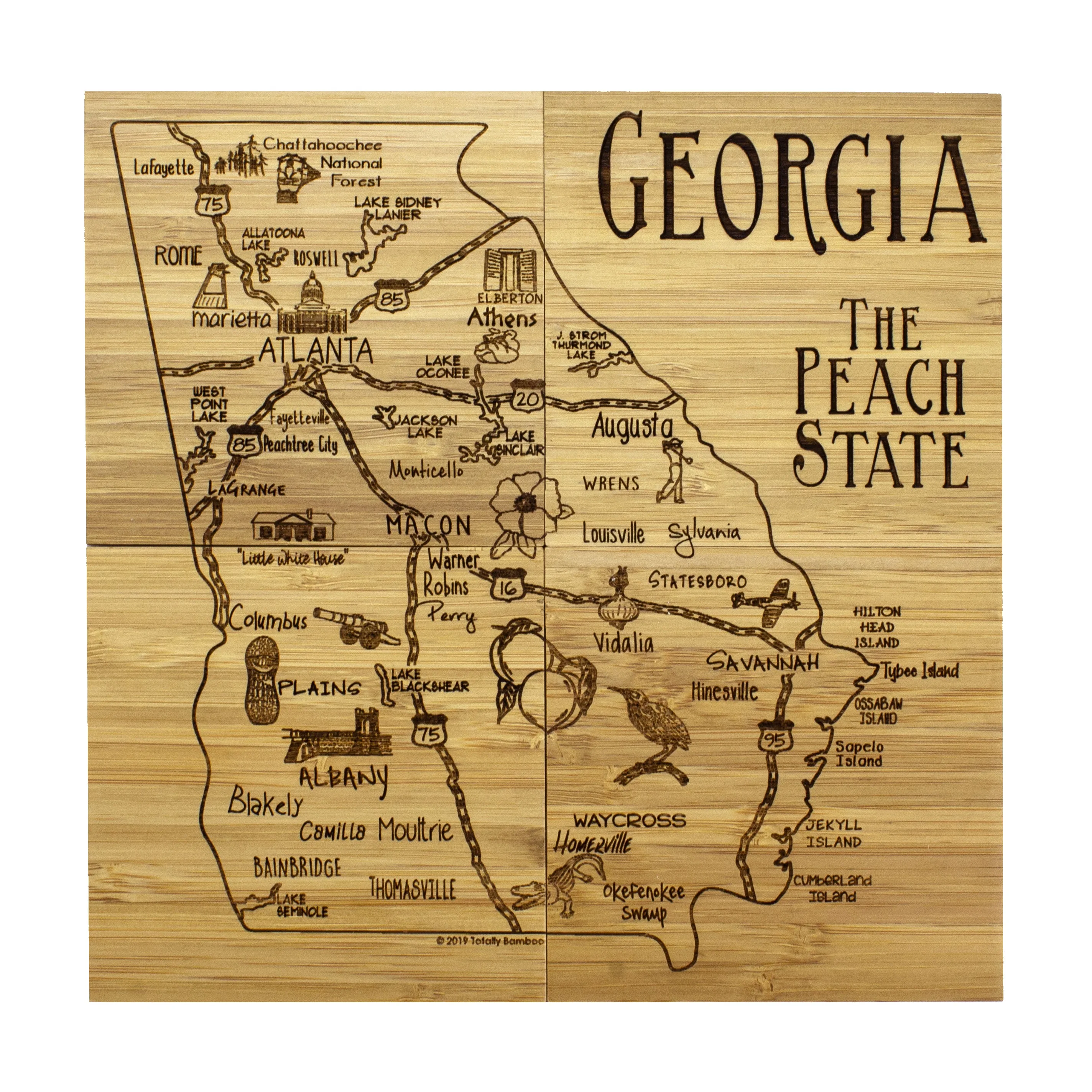 Georgia Puzzle Coaster Set view 4