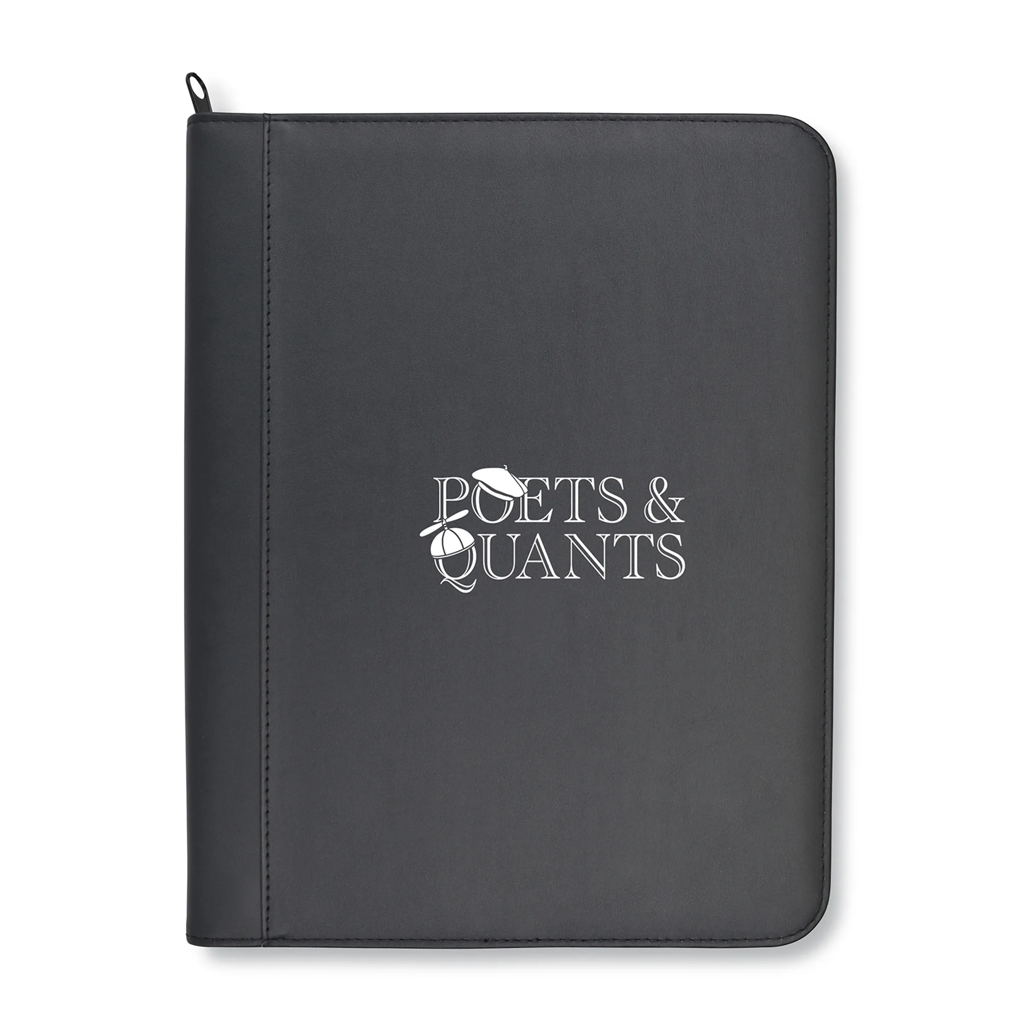 Morgan Executive Zippered Padfolio - Black
