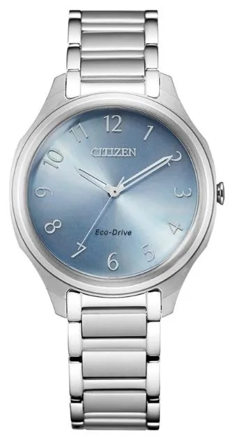 Citizen® Ladies' Eco-Drive® Stainless Steel Watch w/Blue Dial