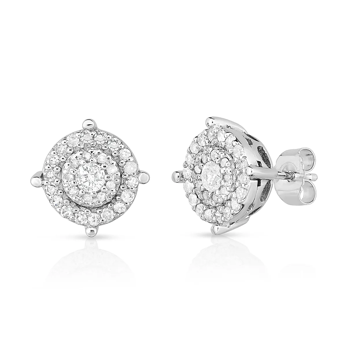 Jilco Inc Diamond Earrings - White Gold .50twt