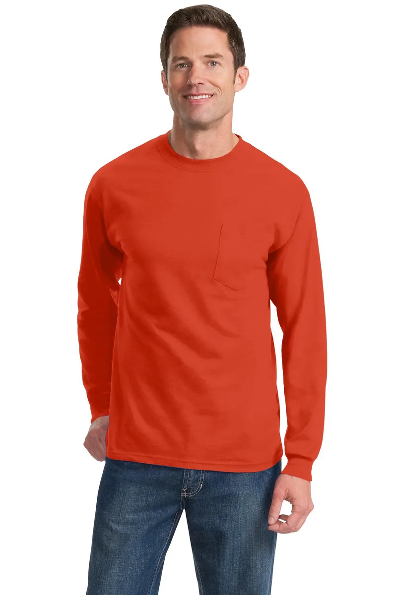 Port & Co™ Long Sleeve Essential Pocket Tee. view 4