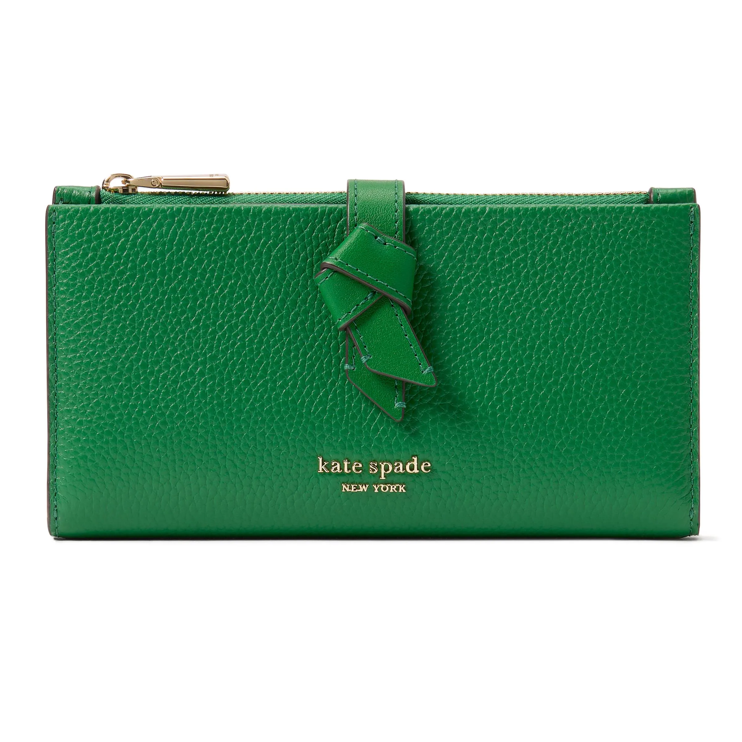 kate spade new york Knott Zip Slim Wallet - Watercress