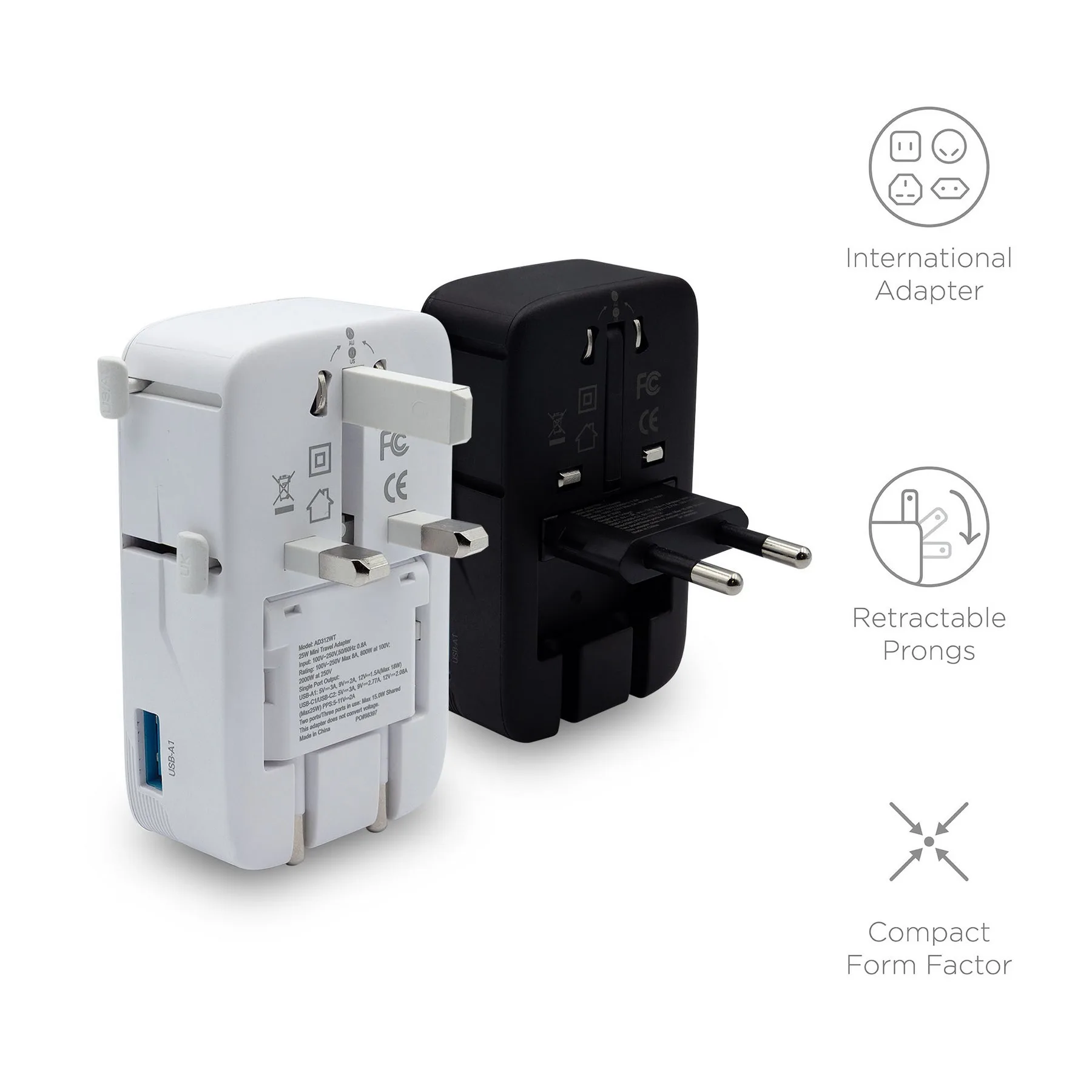 Respite, Ultra Slim International Travel Adapter view 3