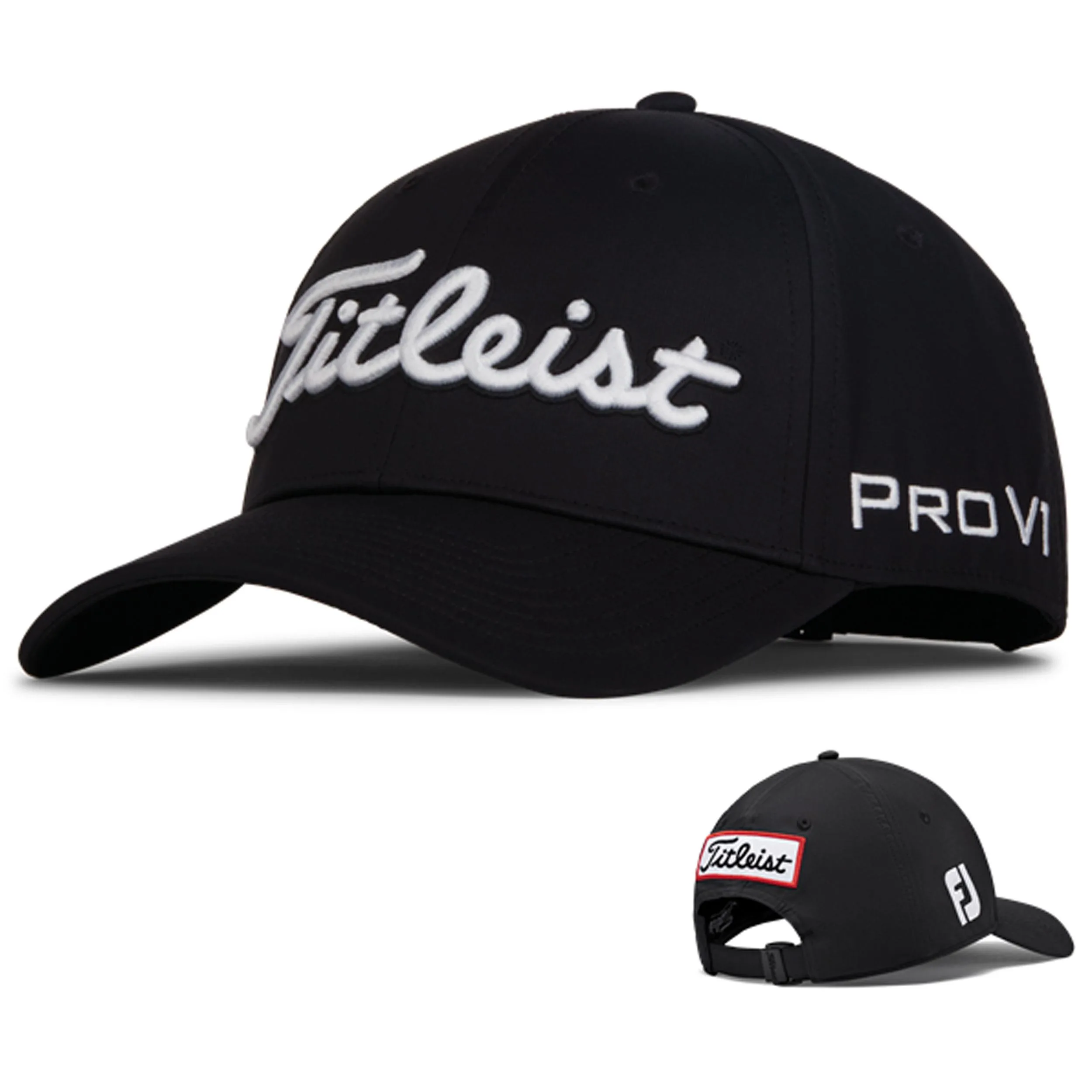 Titleist Tour Performance Adjustable Golf Hat - Black/White