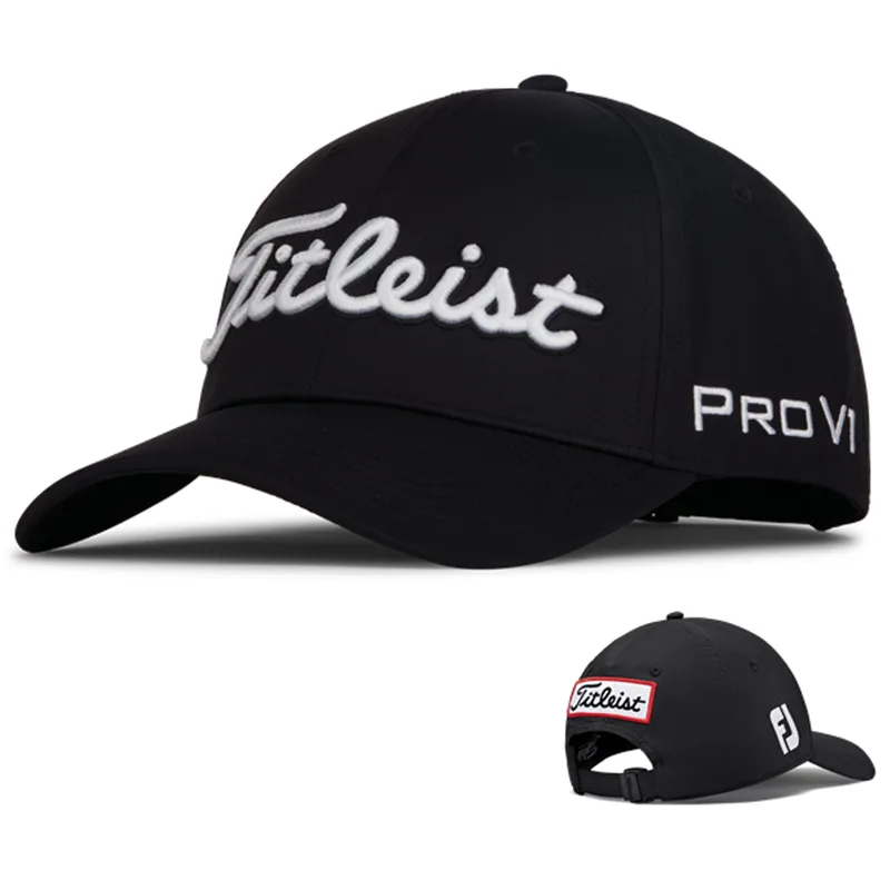 Titleist Tour Performance Adjustable Golf Hat - Black/White