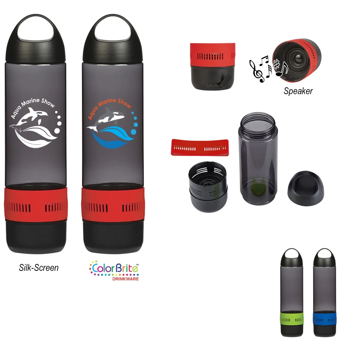 16 Oz. Tritan™ Rumble Bottle With Speaker view 2