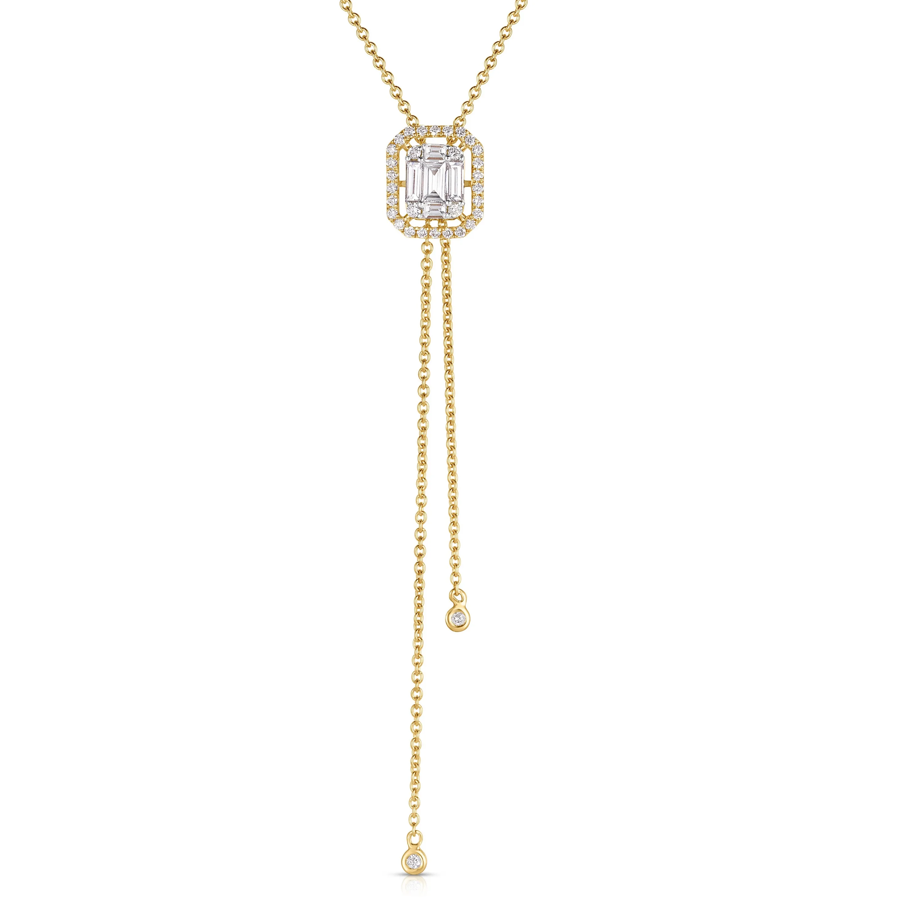 Jilco Inc Diamond Bolo Necklace - Yellow Gold
