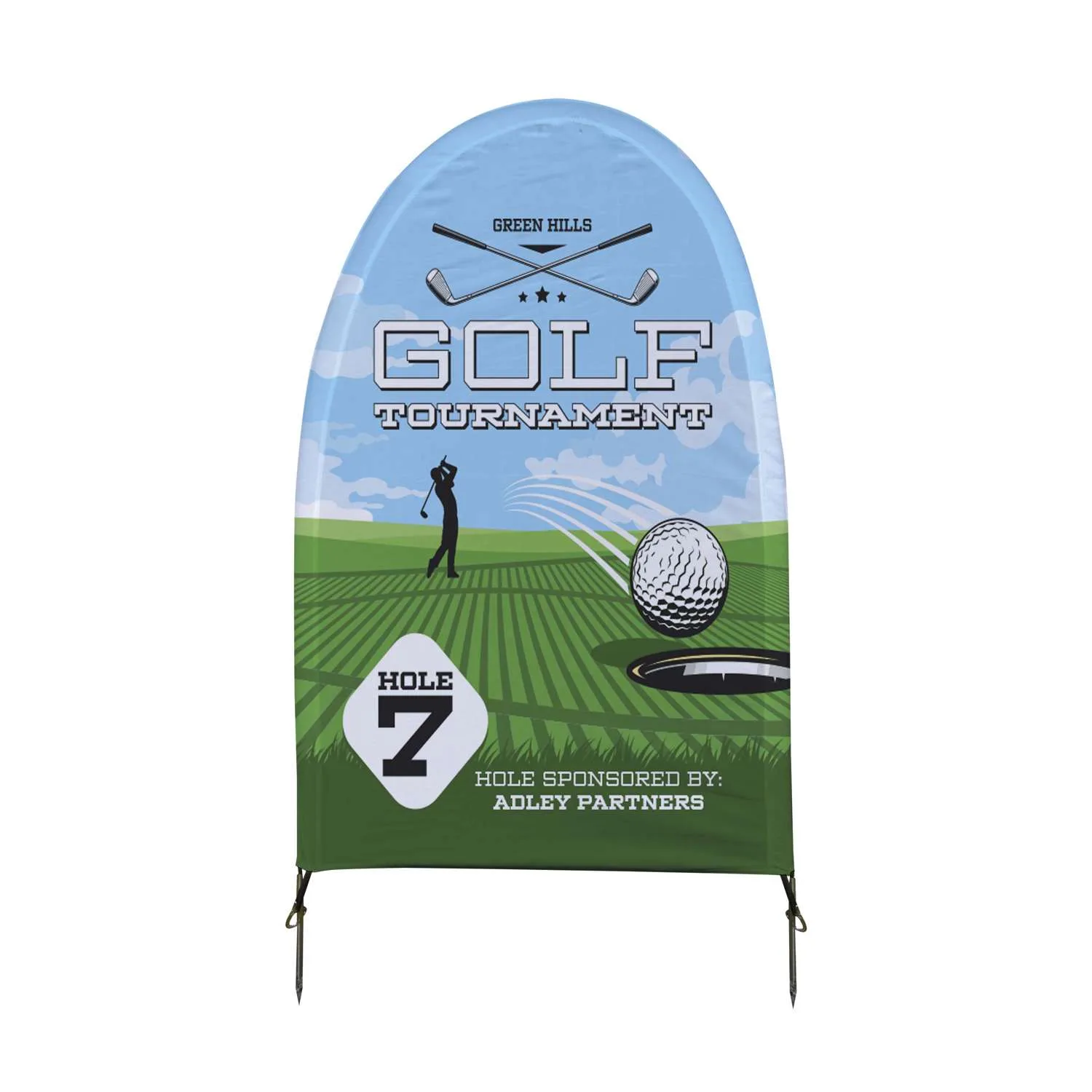 3' W X 5' H Sunrise Lawn Single-Sided Kit view 6