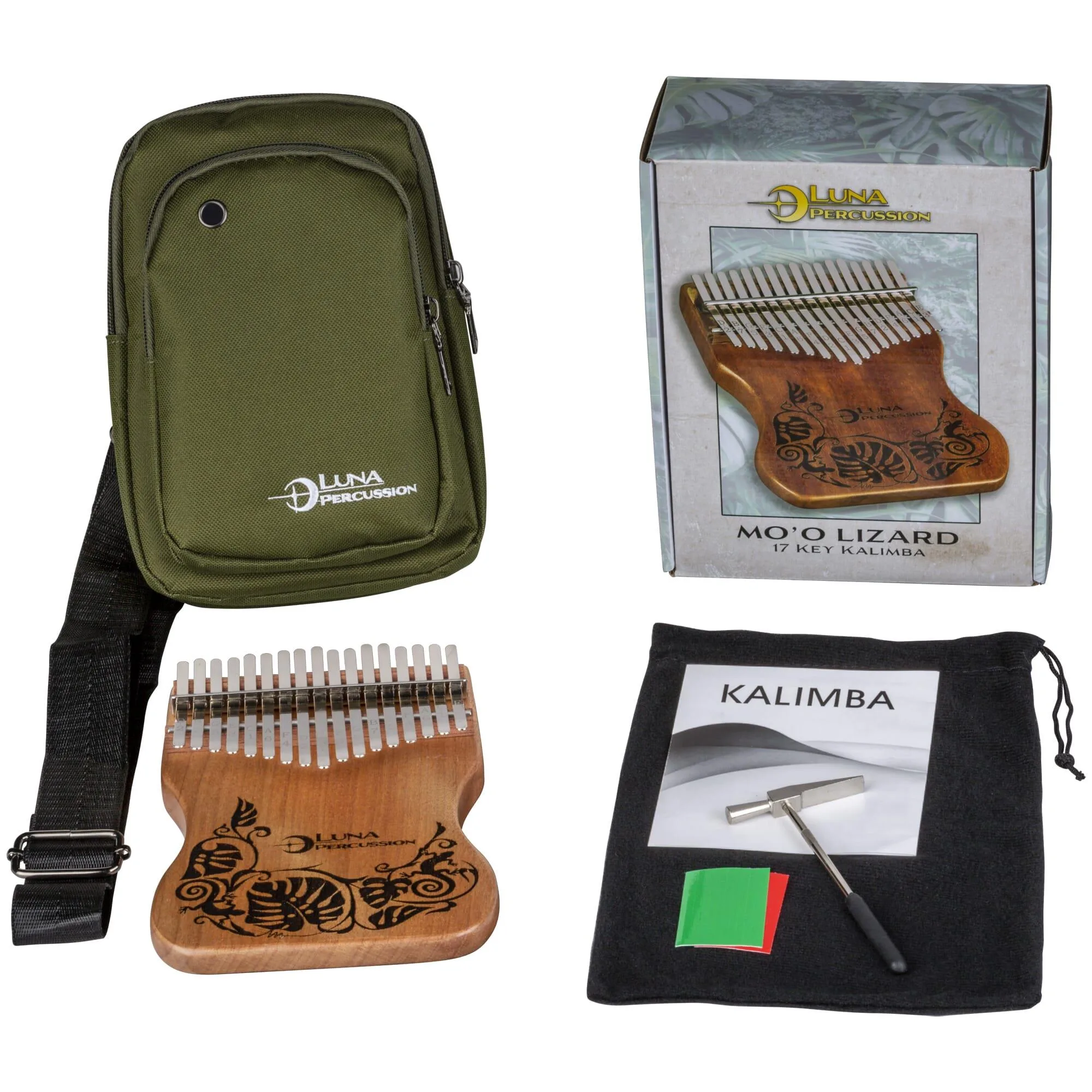 Luna Lizard 17 Key Flat Base Kalimba C