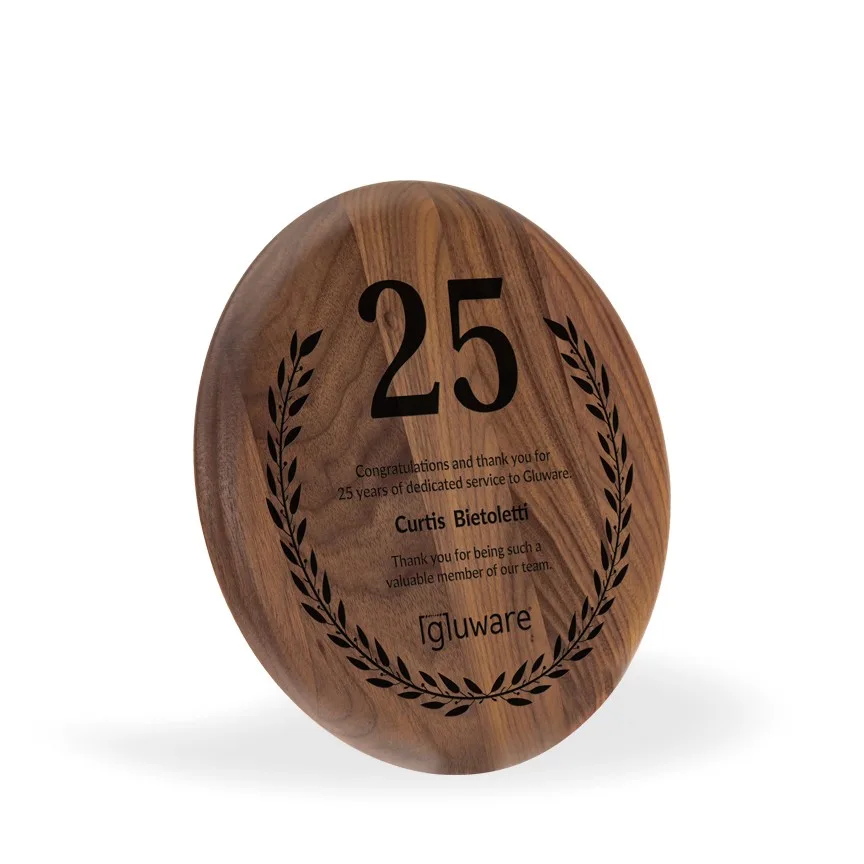 La Noix Round Wood Plaque 10.5"