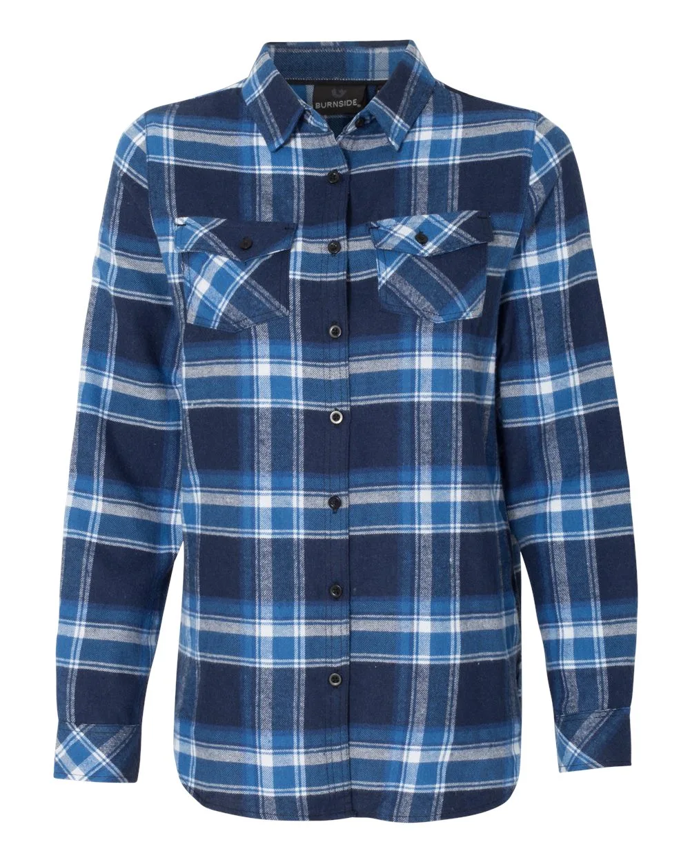 Burnside® Women's Yarn Dyed Long Sleeve Flannel Shirt view 3