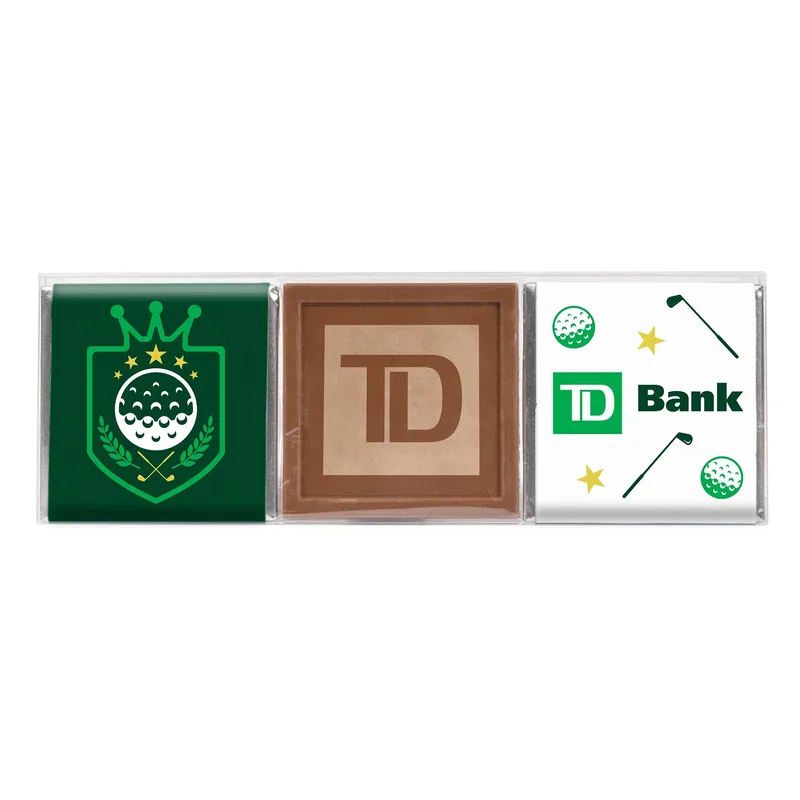 Golf - Square Bar- 3 Pack with Etched Bar in Acetate Box