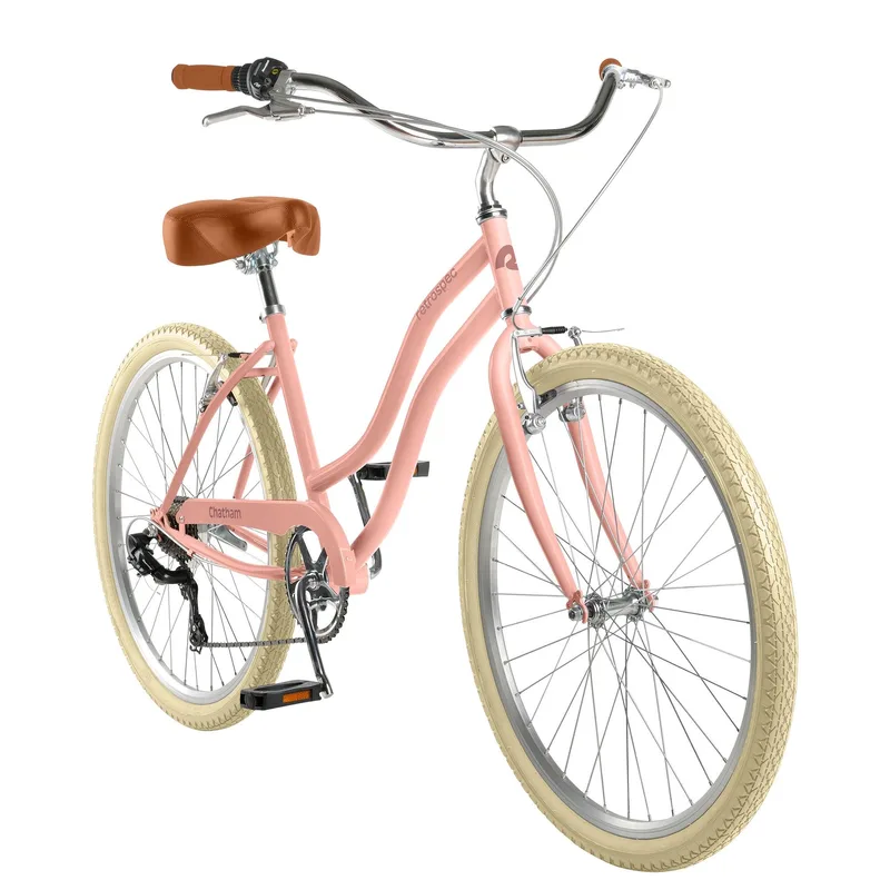 Retrospec Chatham-7 26" Beach Cruiser Blush Pink Step Through Bike