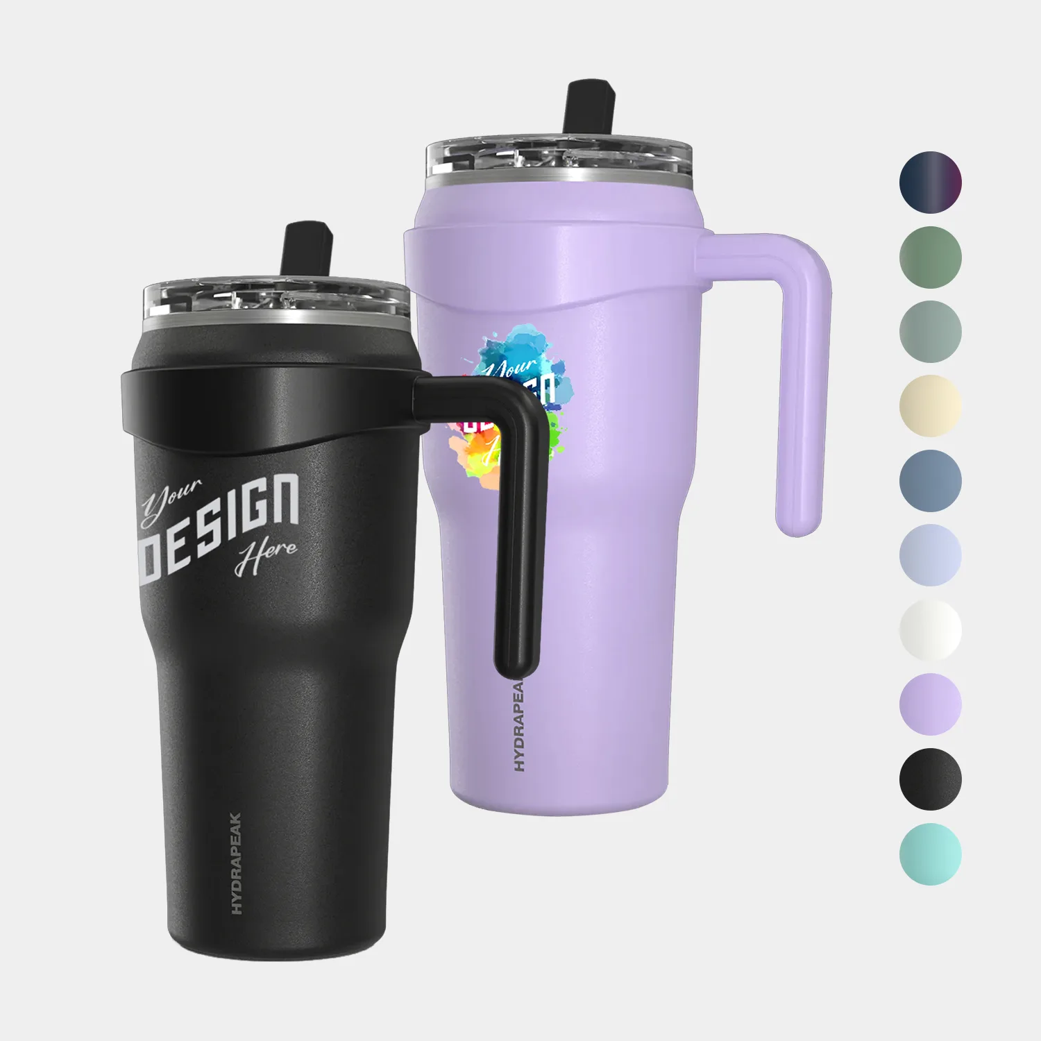 40 oz Hydrapeak® Stainless Steel Insulated Roadster Tumbler w/ Straw Lid