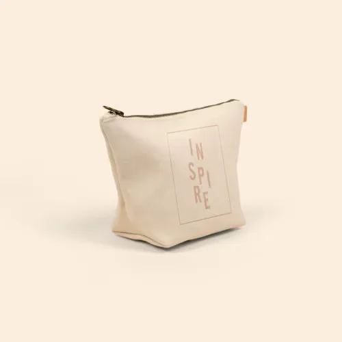 Natural Canvas Beige Logo Side
