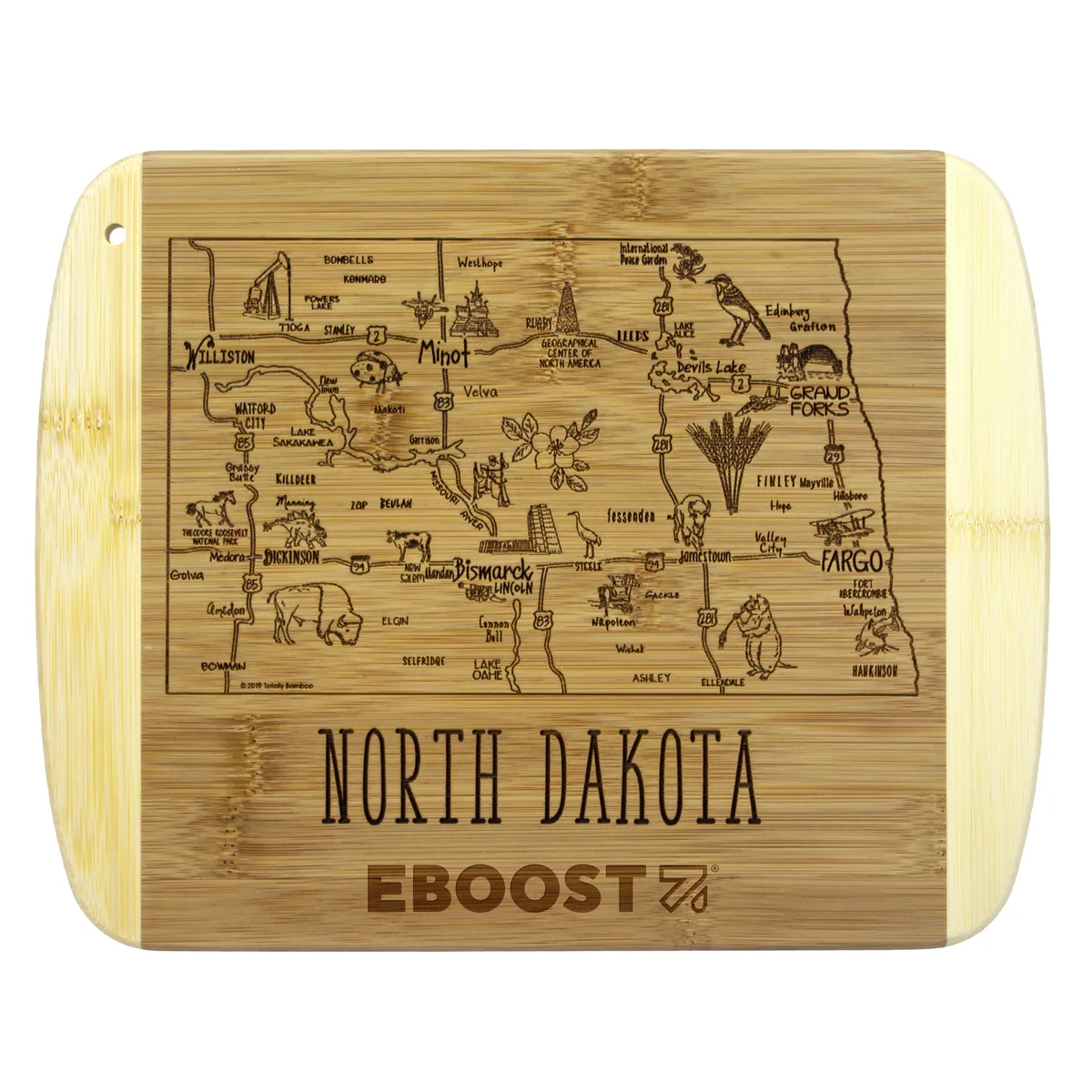 A Slice of Life North Dakota Serving & Cutting Board