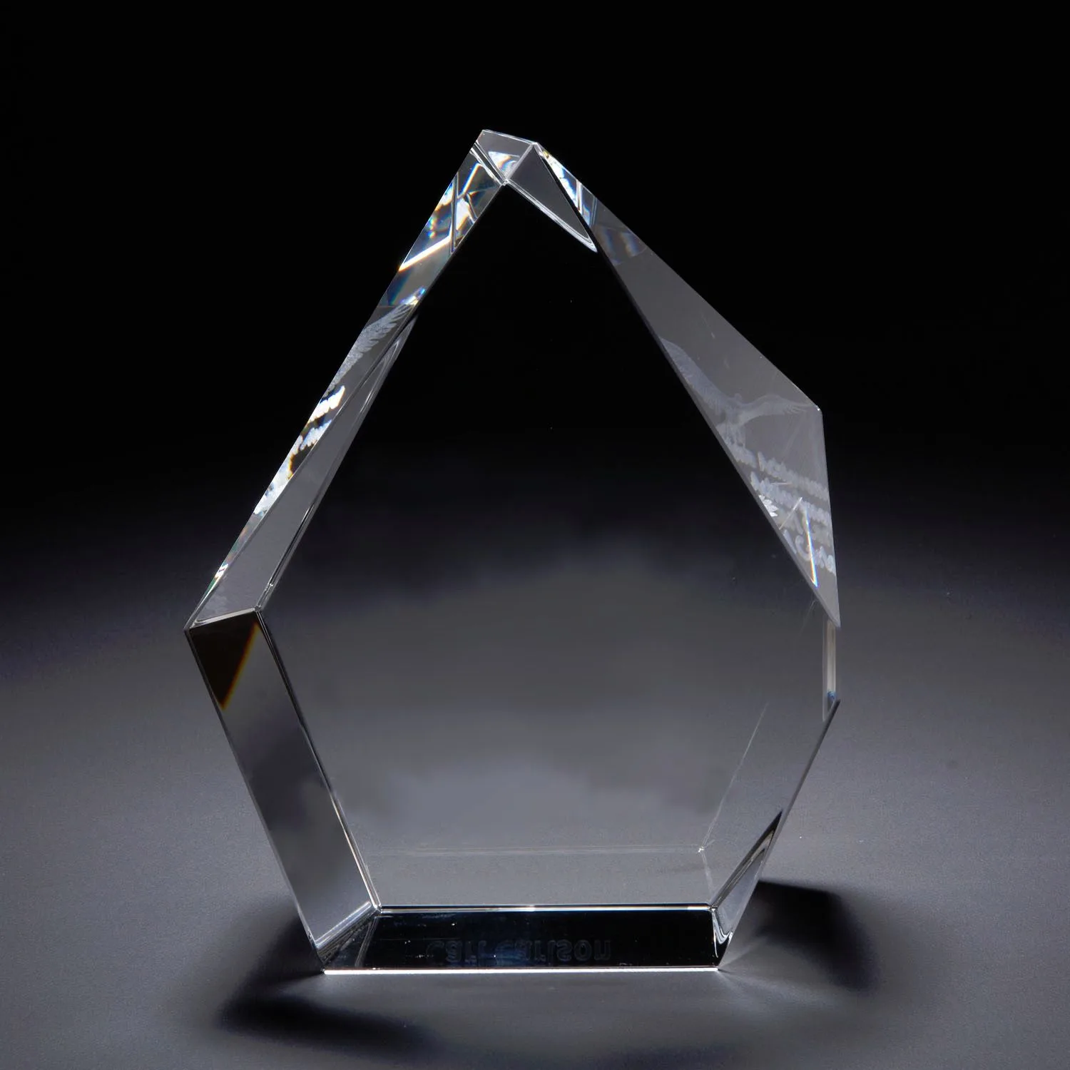 3D Crystal Maximo Large Award view 3