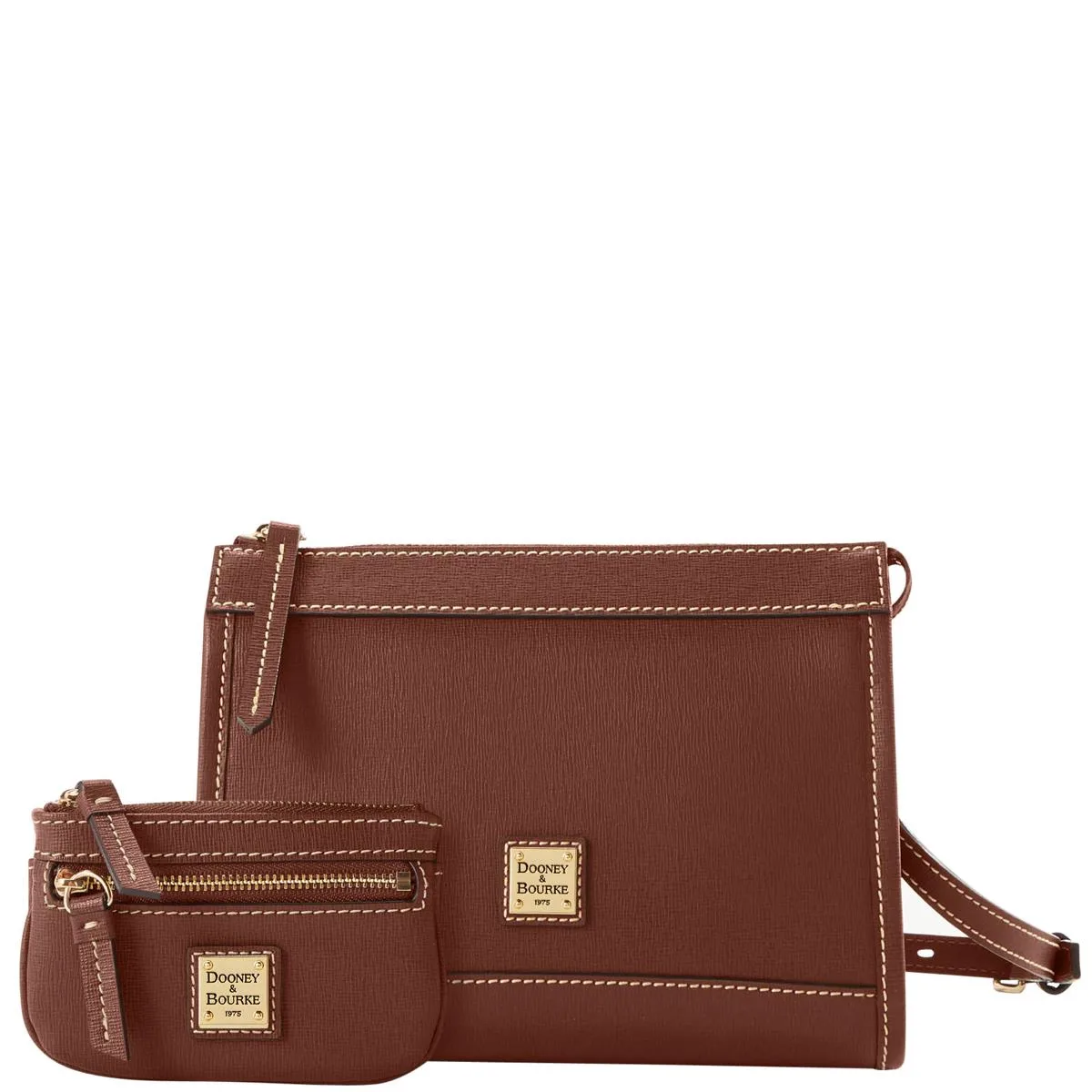 Dooney & Bourke Amber Saffiano Zip Crossbody w/Small Coin Case