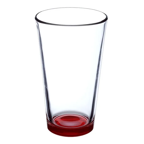 Thirsty 16 oz Pint Glasses with Color Bottom view 2