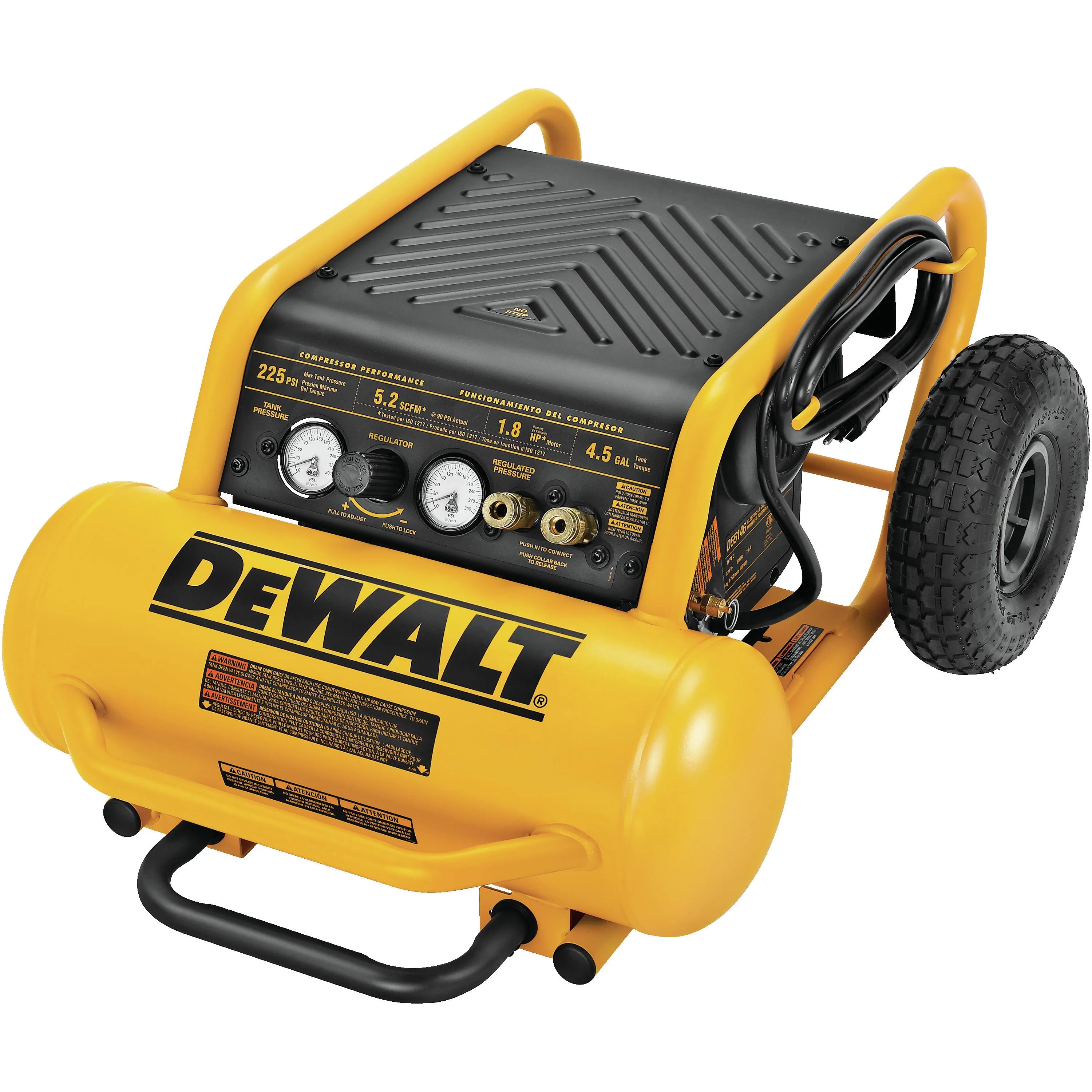 DeWalt 1.6 Hp Continuous 225 Psi 4.5 Gallon Compressor