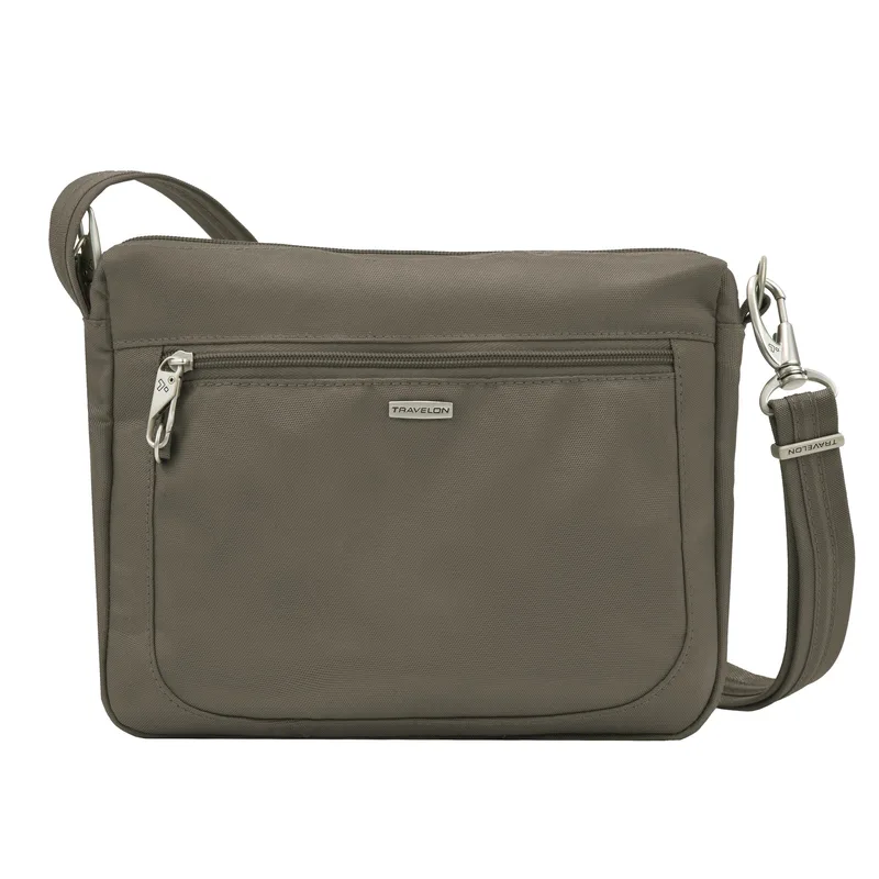 Travelon Anti-Theft Classic Small E/W Crossbody Nutmeg