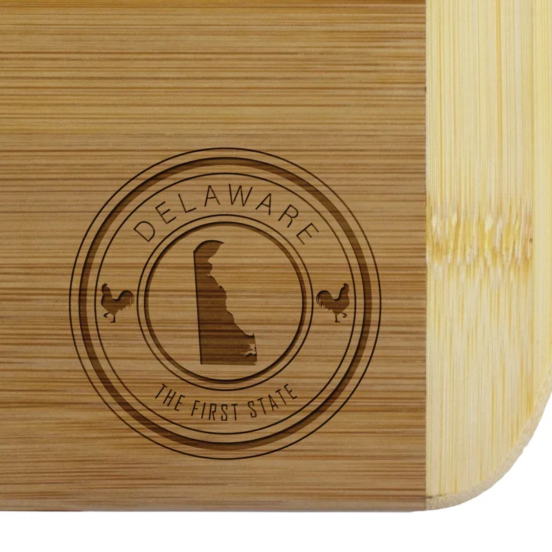 Delaware State Stamp 2-Tone 11" Cutting Board view 2