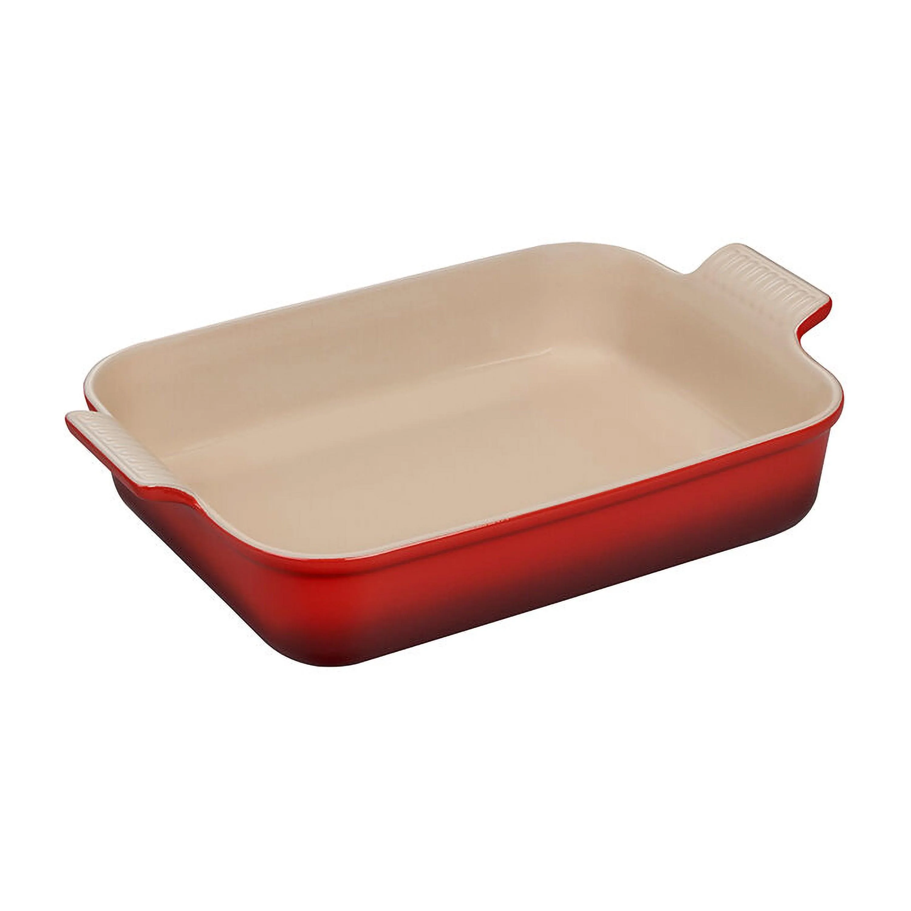 Le Creuset 4 Qt. Heritage Cerise Stoneware Rectangular Dish