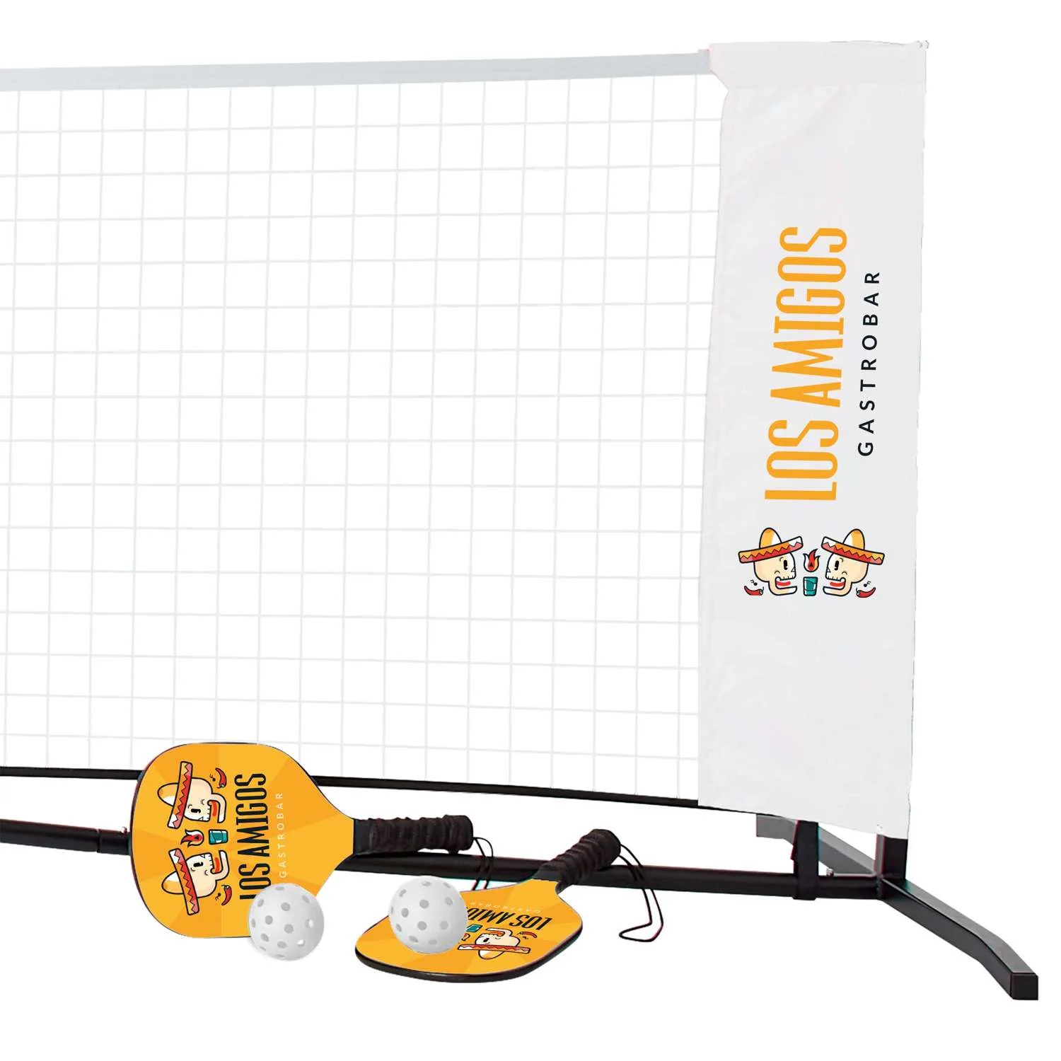 Pickleball Set, Imprinted Net & Single-Sided Paddles view 2