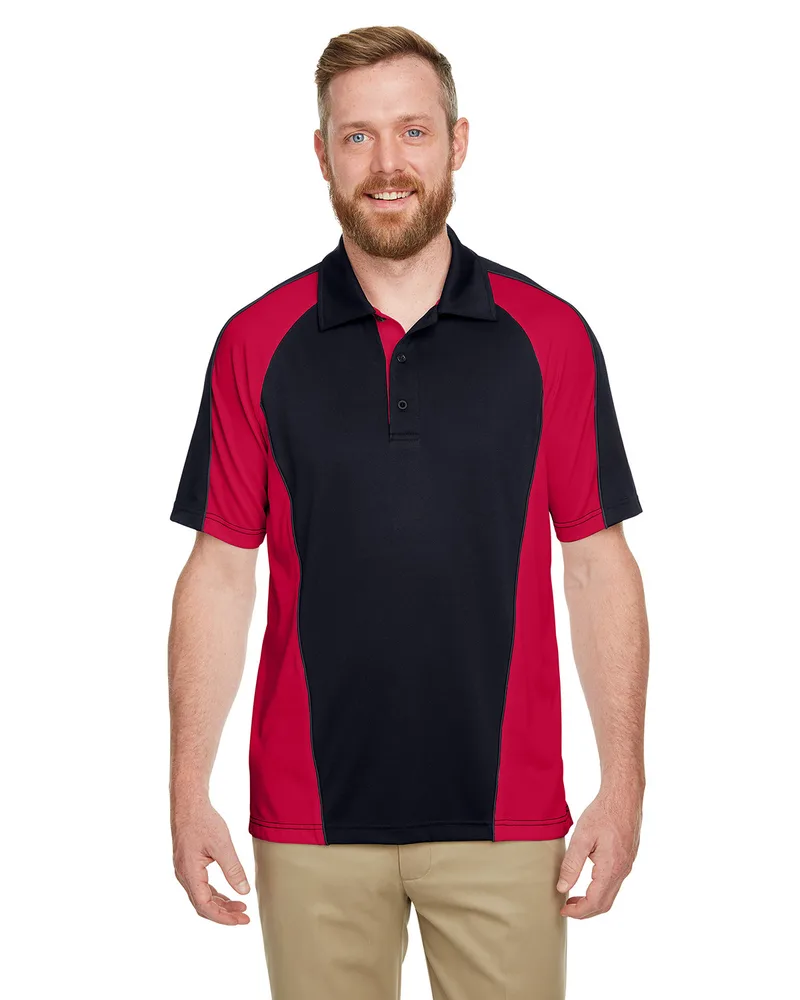 Harriton Men's Advantage Snag Protection Plus IL Colorblock Short Sleeve Polo Shirt