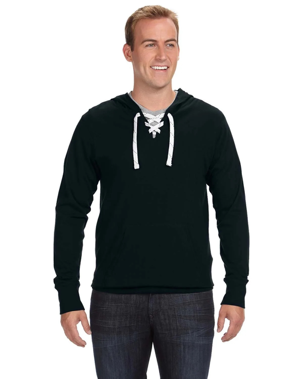 J AMERICA Adult Sport Lace Jersey Hood