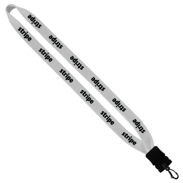 3/4" Cotton Lanyard with Plastic Snap-Buckle Release & Swivel Hook view 2