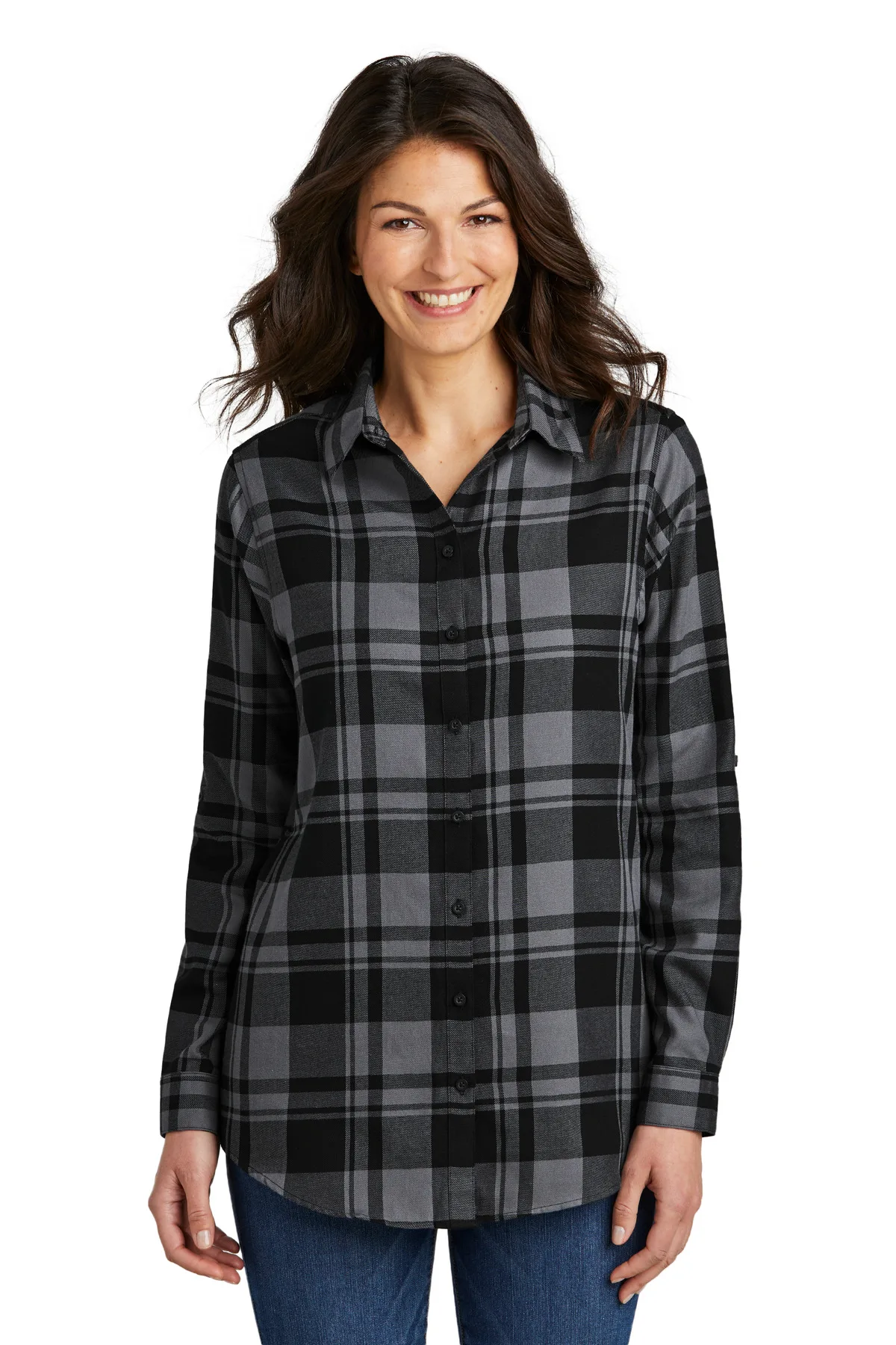 Port Authority® Women's Plaid Flannel Tunic .