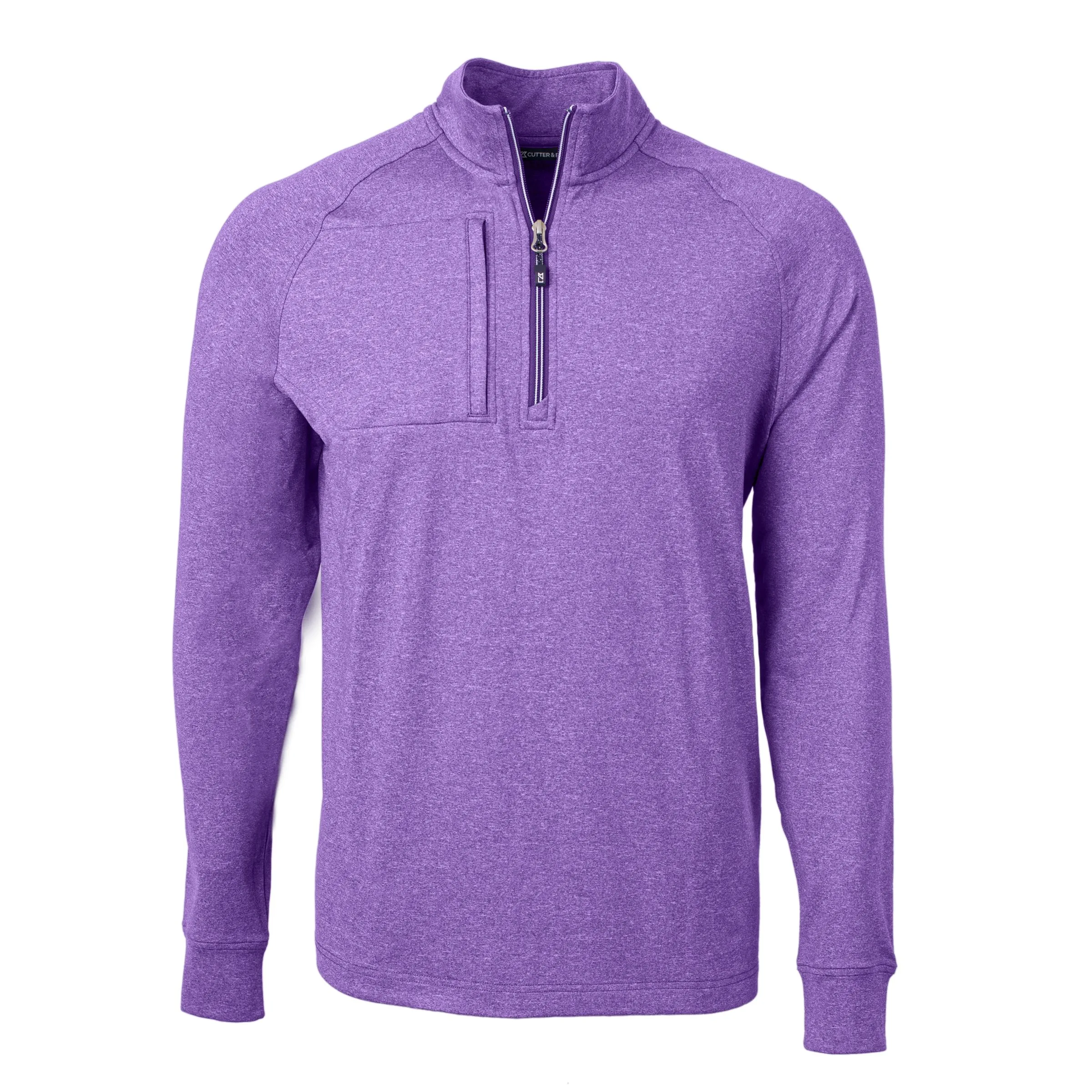 Cutter & Buck Adapt Eco Knit Heather Mens Quarter Zip Pullover view 4