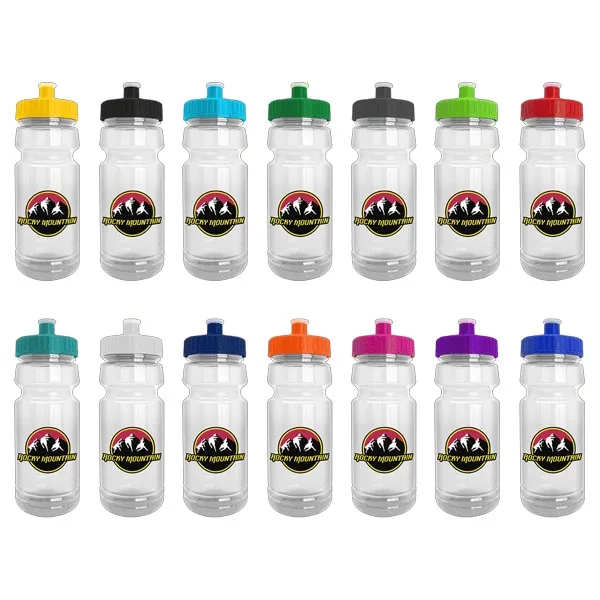Wheely 24oz Transparent Bike Bottle w/Push-Pull Lid
