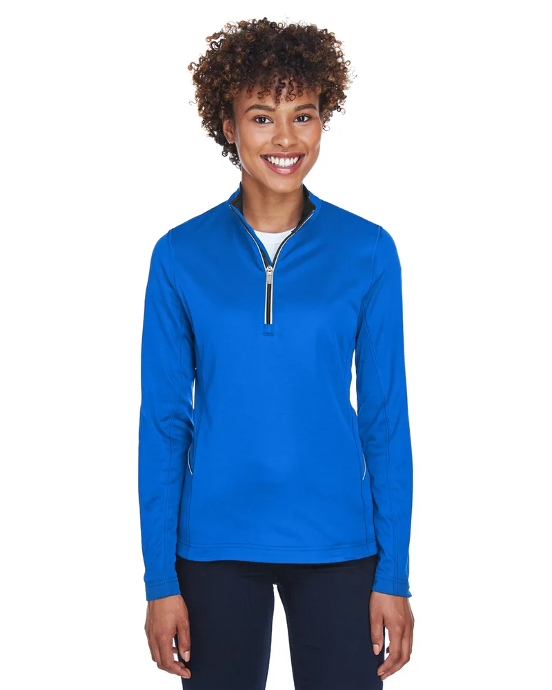 ULTRACLUB Ladies' Cool & Dry Sport Quarter-Zip Pullover view 4